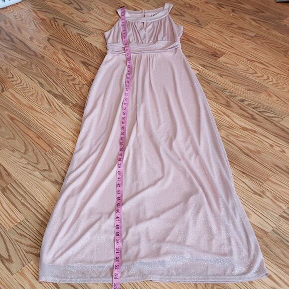 Full length Gown, Stretchy Pink Sparkly, Prom, Evening, Cruise - Picture 4 of 10